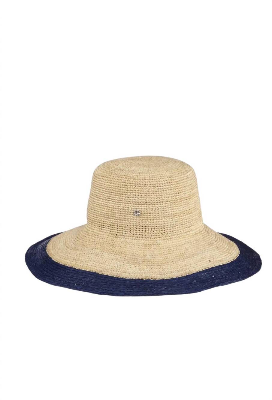 NEW FLORABELLA women's lucia sun hat in natural/navy